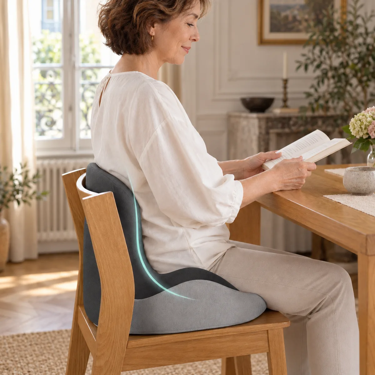 ErgoPad posé sur une chaise dans un intérieur